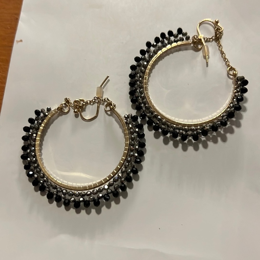 Great black hoop earrings